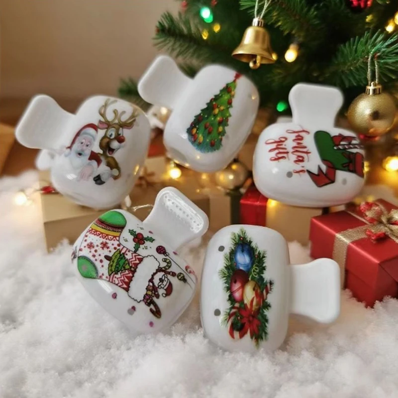 

5PCS Reusable Travel Toothbrush Storage Clip Mini Christmas Toothbrush Protective Cap Portable Plastic Toothbrush Box