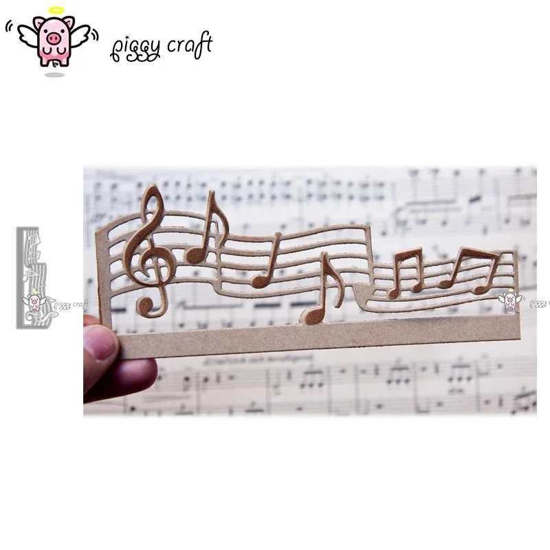 

Металлические вырубные формы Piggy Craft: рамка с музыкальной нотой, трафареты для скрапбукинга, ножи для вырезания, штампы, трафареты для творчества