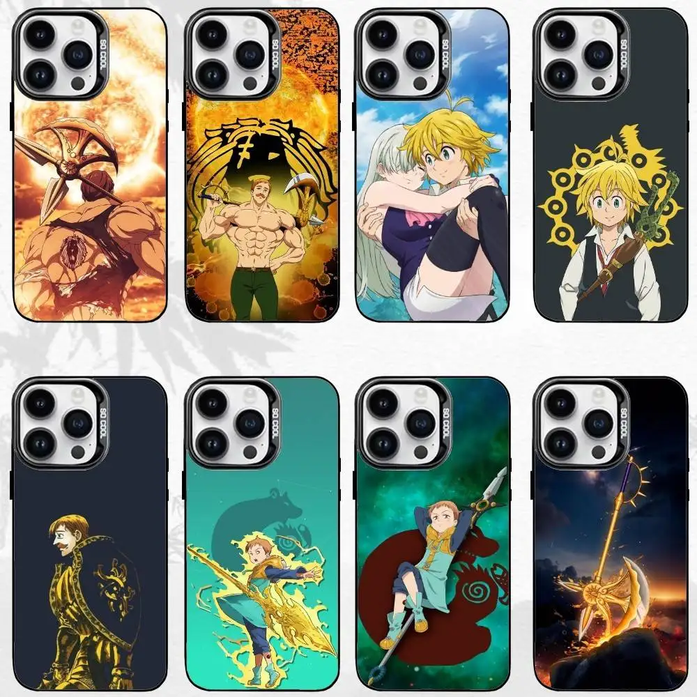 

Cool N-Nanatsu NO T-Taiza Phone Case For iPhone17,16,15,14,13,12,11 Plus,Pro Max Black Matte Shockproof Cover