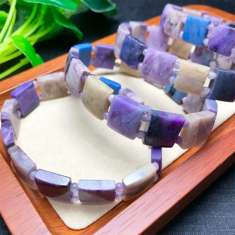 12-13MM Natural Sugilite Bangle Men Women Colorful Charm Yoga Healing Bangles Fashion Handmade Gift 1PCS