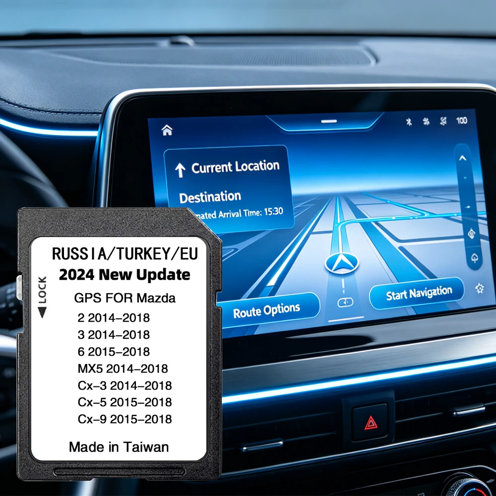 Aggiornamento Mappe Europa Germania Francia 2024 per Mazda 2 3 6 CX-3 CX-5 Scheda SD 16GB per Navigazione Auto Scheda GPS SD