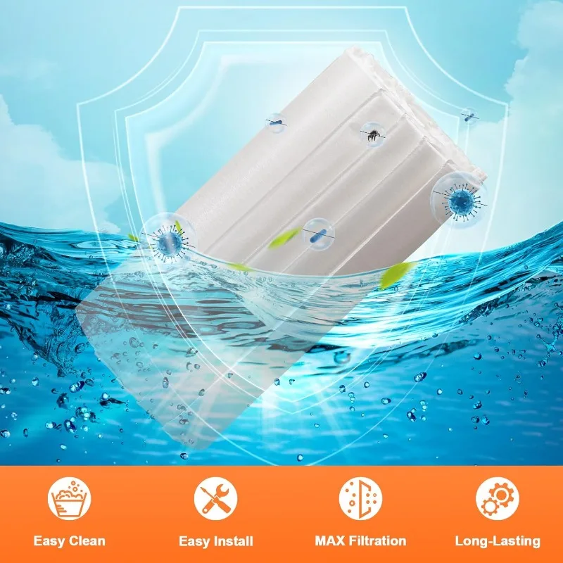 شبكات فلتر لحمام السباحة بطول 48 قدمًا مربعة الشكل متوافقة مع استبدال Haywad Jandy Pentair Waterway American Pac Fab Astral