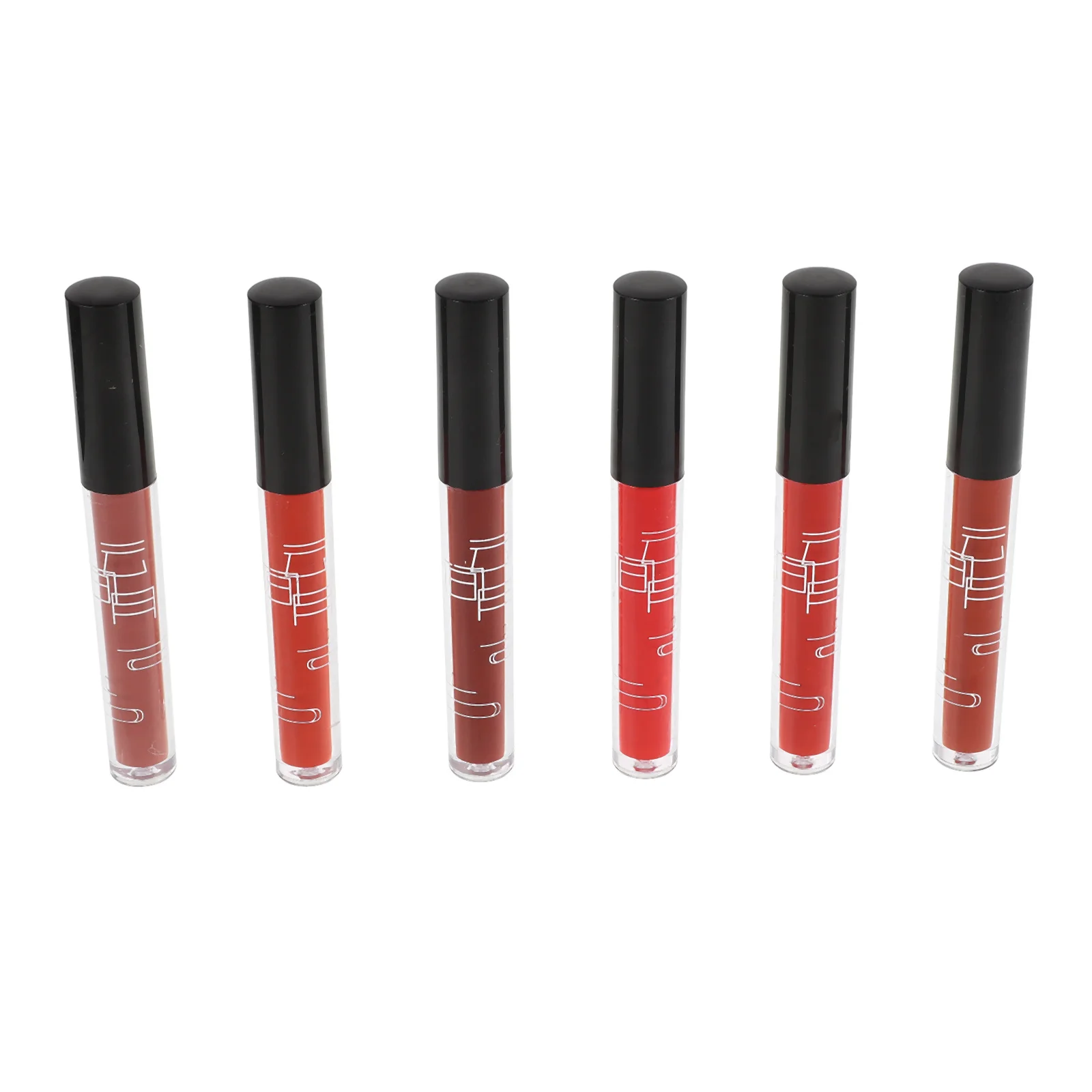 

6Pcs Lip Gloss Bottle Portable Lip Makeup Replacement Fine Texture Comfortable Wear Student Friendly Shades