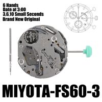 FS60 Movement JAPAN MIYOTA FS60 Movement 6 Hands 2.6.10 Small Seconds Date Display Inclined At 3:00