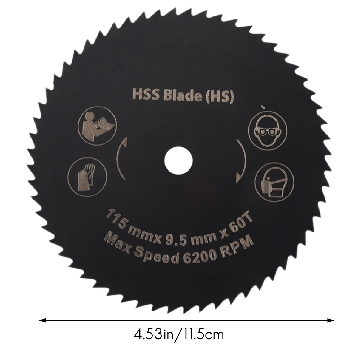 متعددة الوظائف كربيد شفرة المنشار ، 115x10 مللي متر ، مجموعة من 4 قطع من البلاستيك ، شفرة منشار دائري