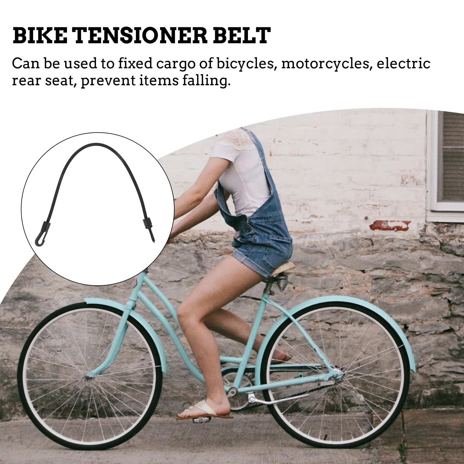 

6pcs Sturdy Binding Belts Elastic Fastening Straps For Bike Motorcycle Luggage Cargo Tensioner Outdoor Use Durable Lightweight