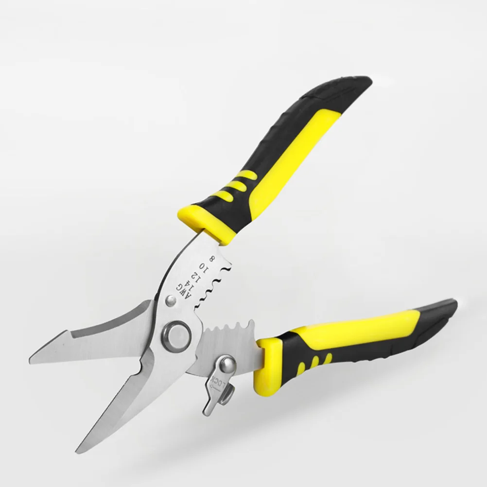 

1pc Multifunction Wire Striping Scissors Professional Chromium-Vanadium Steel Anti-Slip Handle Household Outdoor Plier Wire
