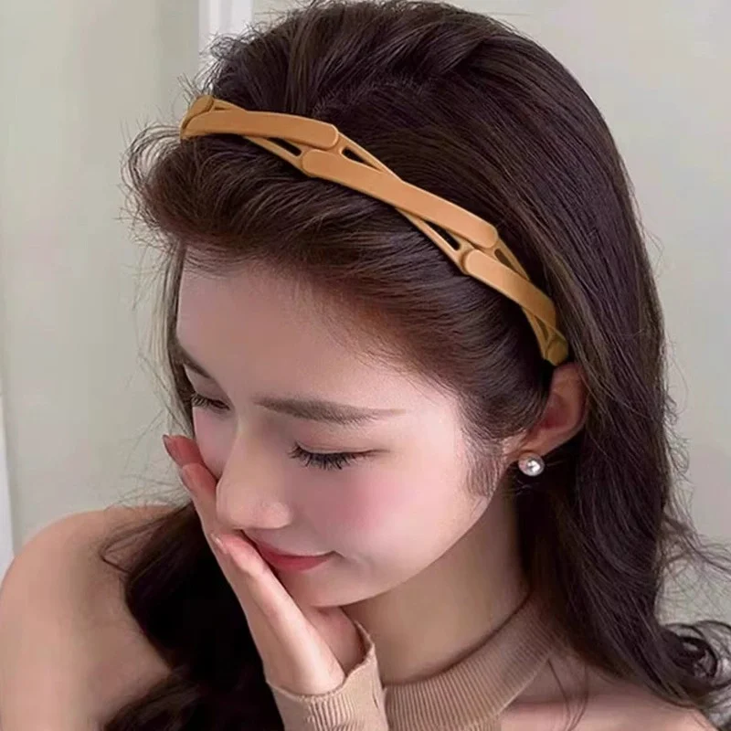 Women's headband, portable telescopic belt, hairpin, round headband with teeth, wash face headband, female cute hair accessories