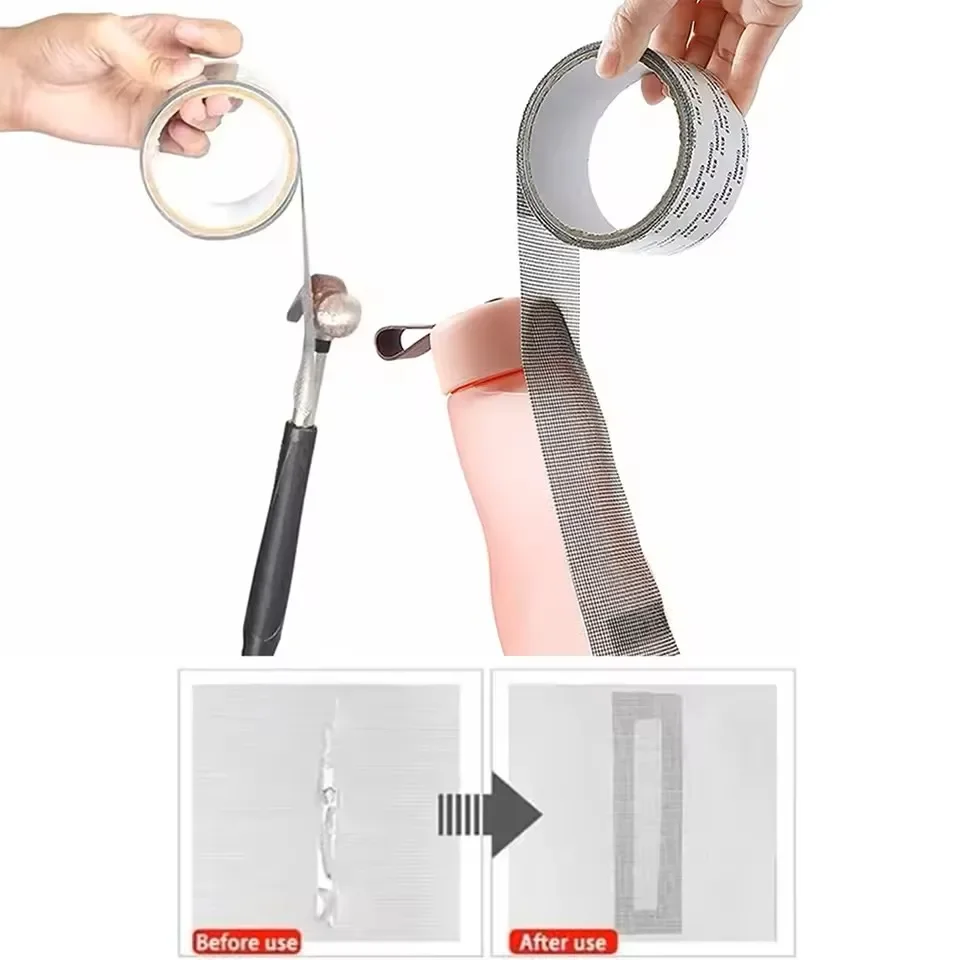 Width Window Mosquito Net Repair Tape Self-Adhesive Window Screen Repair Patch Anti-Insect Fly Mesh Broken Holes Tape