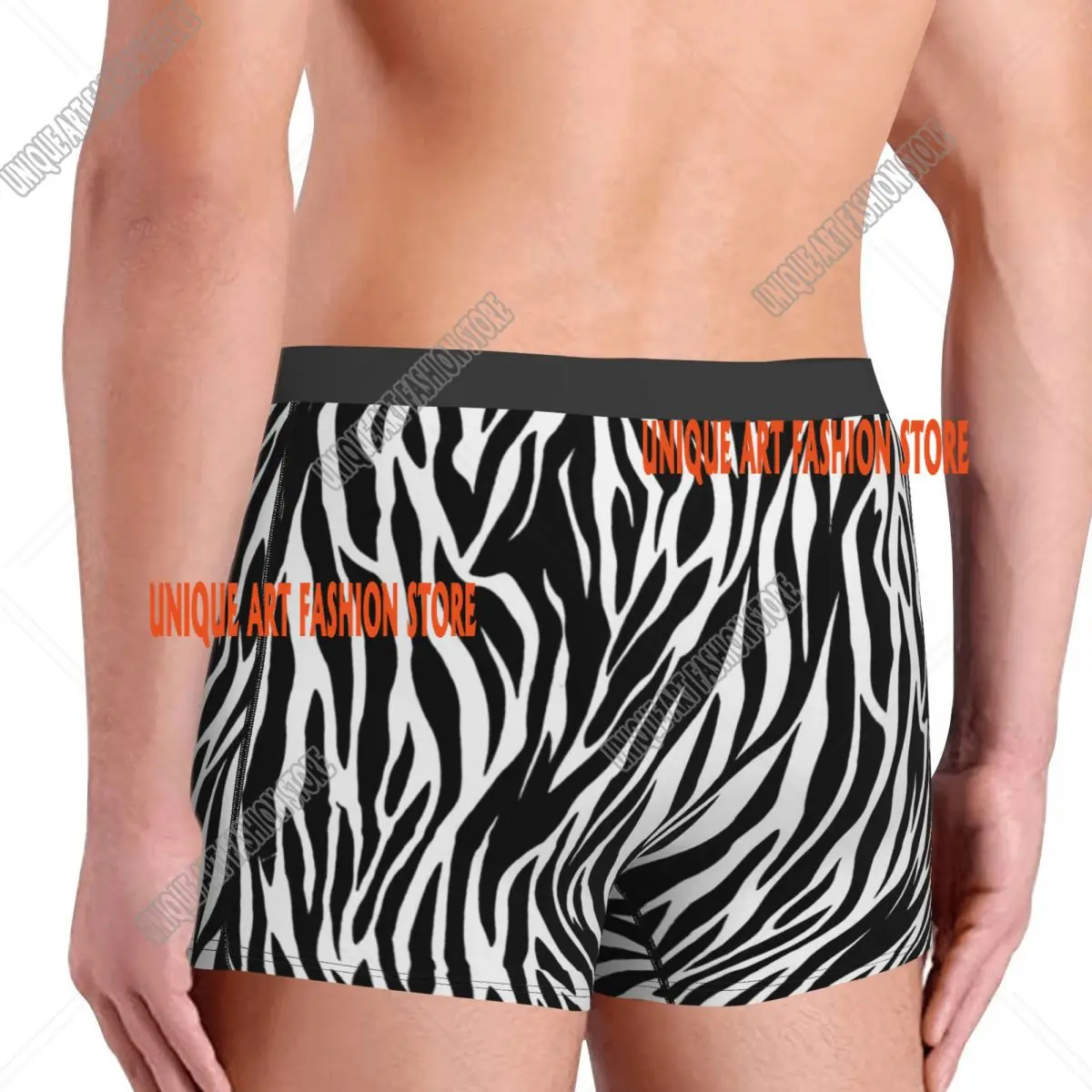 Zebra Tier Haut Simulation Unterhose Atmungsaktive Höschen Mann Unterwäsche Print Shorts Boxer Briefs