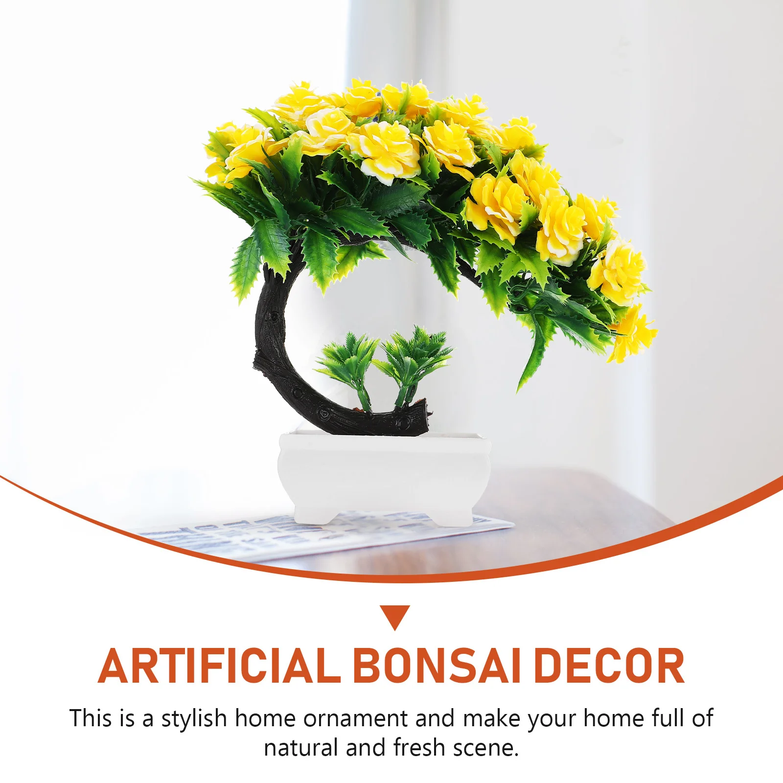 

Artificial Bonsai Plant Peonies Simulated Potted Tree Home Office Desktop Decor Realistic Fake Flower Ornament