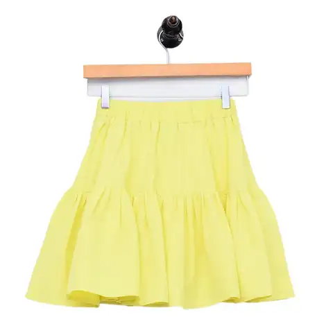 2026 Summer Korean style Ruffles Skirts High street fashion Women Mini Skirt sweet girl cotton linen Skirt black white yellow