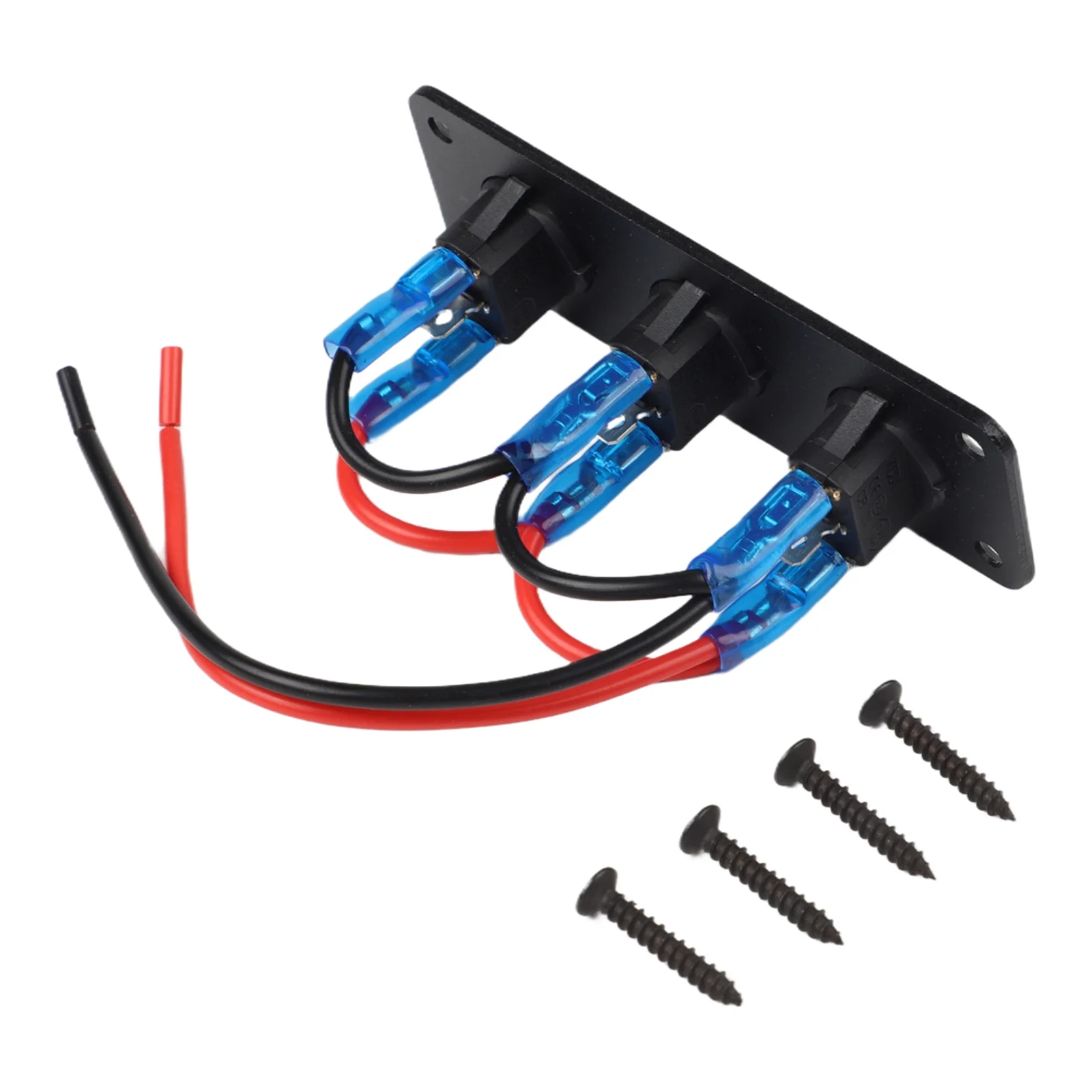 12V DC Switch 3 Gang Rocker Switch Horizontal And Vertical Mounting IP65 Waterproof LED Device Control Accessory
