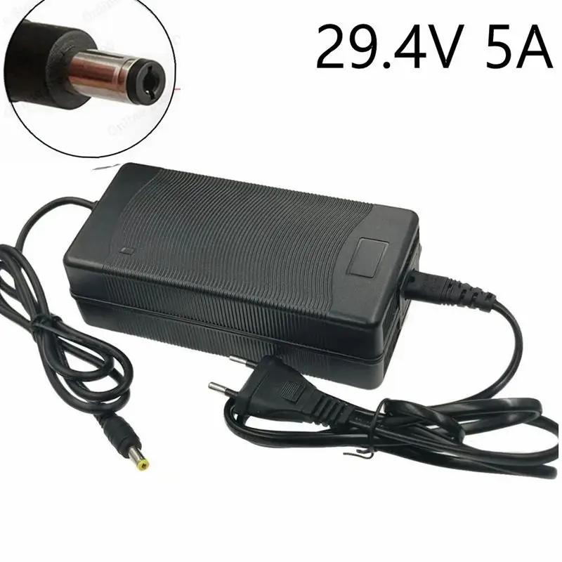 29.4V 5A Li-ion Battery Charger for 25.2V 25.9V 7 Series Li-ion Battery Pack for Charger