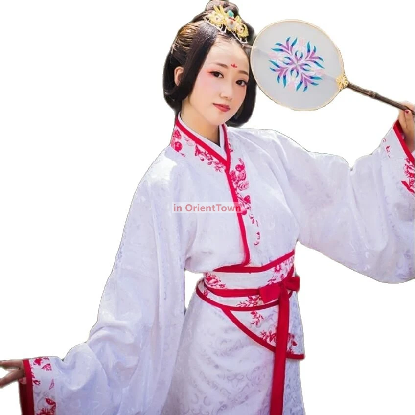 ملابس أداء الفن الكلاسيكي Hanfu المرأة الصينية الجنية أزياء الرقص الكلاسيكي فستان شرقي أنيق قديم