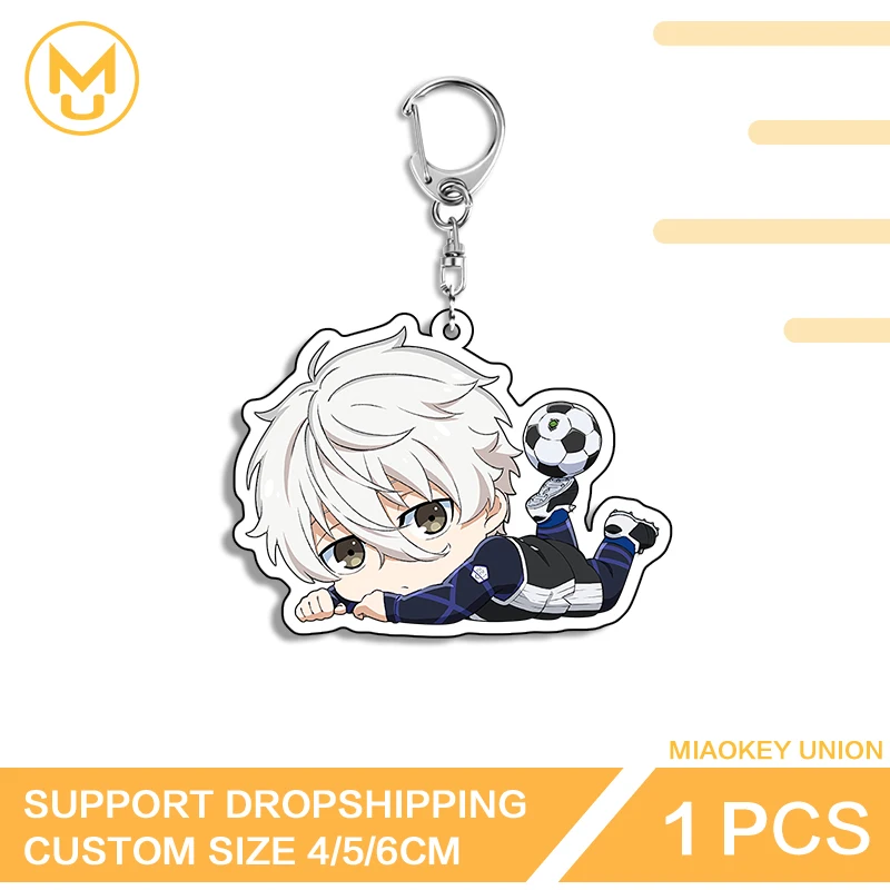 Nagi Seishiro White Hair Anime Figure Exquisite Double Sided Acrylic Keychain Advance Guard HD Pattern Jewelry Accessories Gifts