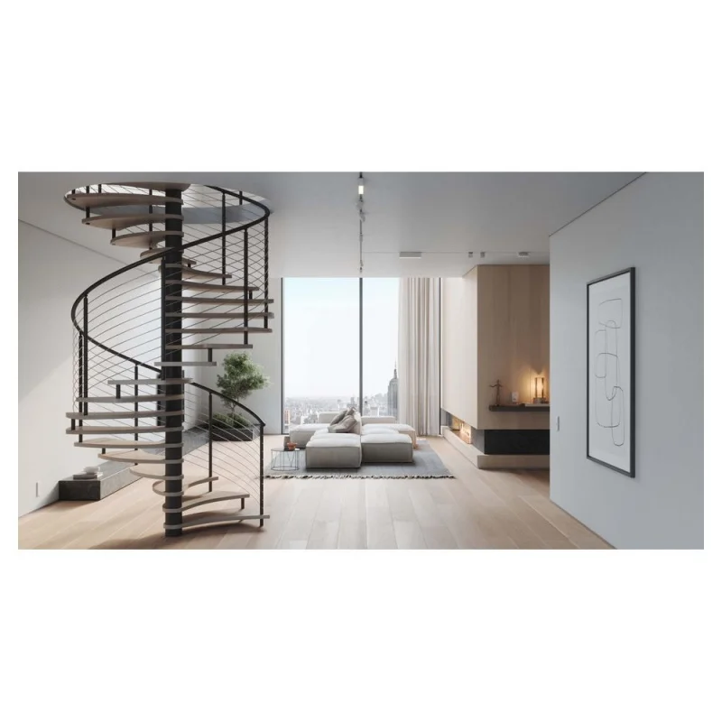 custom.Best Price Prima Internal Staircases Stainless Handrail Glass Railing Sturdy Stylish Staircase Modern Wooden Tread