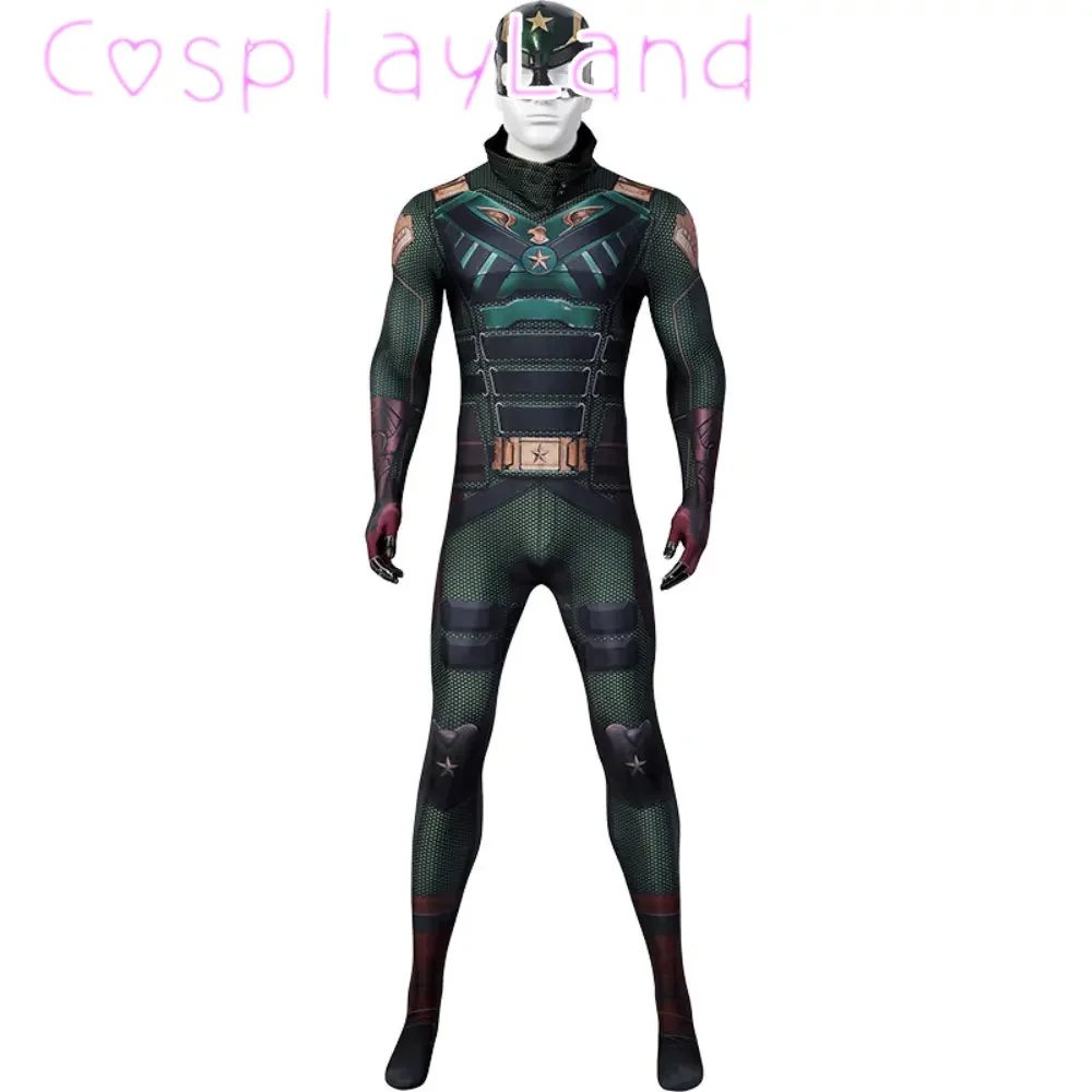 The Boys Season 3 Payback Soldier Boy Cosplay Costume Suit Ben Printing Stretchy Jumpsuit Helmet Soldier Boy Spandex Bodysuit view 5