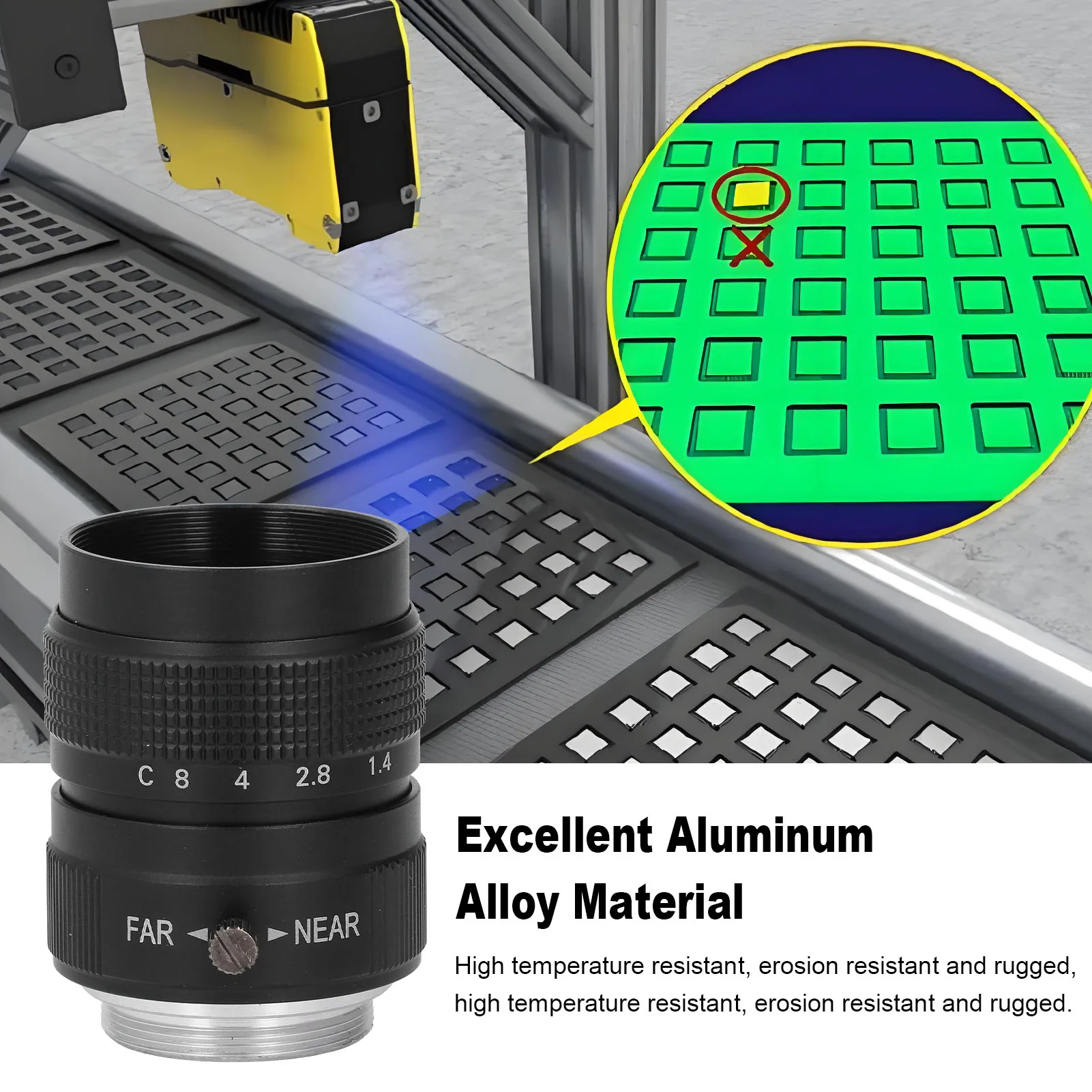 Industrial Aperture Lens 1/2 Inch F1.4 25mm C Mount Manual Aperture Industrial Lens Industrial C Mount Lens Manual Aperture Lens