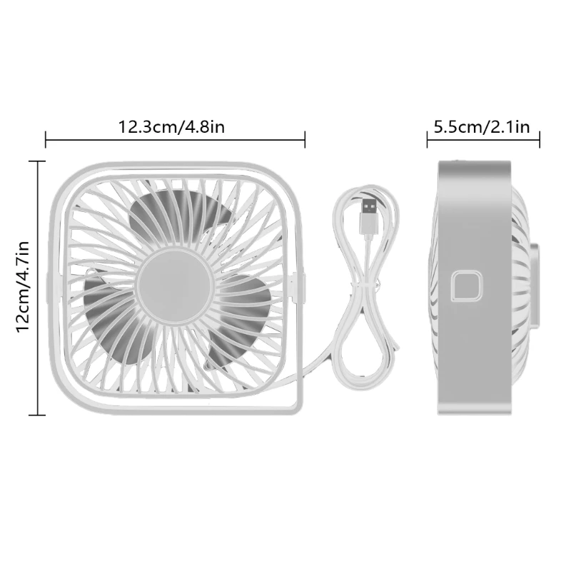 D0AB Desktop Electric Fan Convenient Desk Fan Cooling Solution Office Fan ABS Texture Table Fan for Bedroom and Desk Use