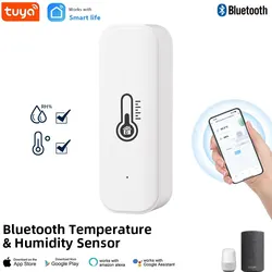 Tuya bluetooth温度湿度センサーミニbluetoothアプリリモコン温度計湿度センサーホーム