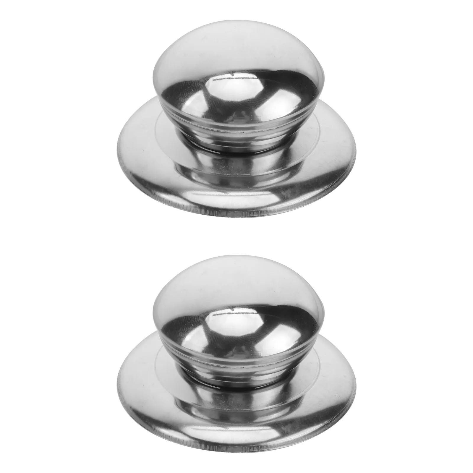 2Pcs Pot Lid Handle Stainless Steel Knob Replacement for Pots Pans Kettles Heat Resistant Anti-Burn Comfort Grip 0.5-1.5cm Hole