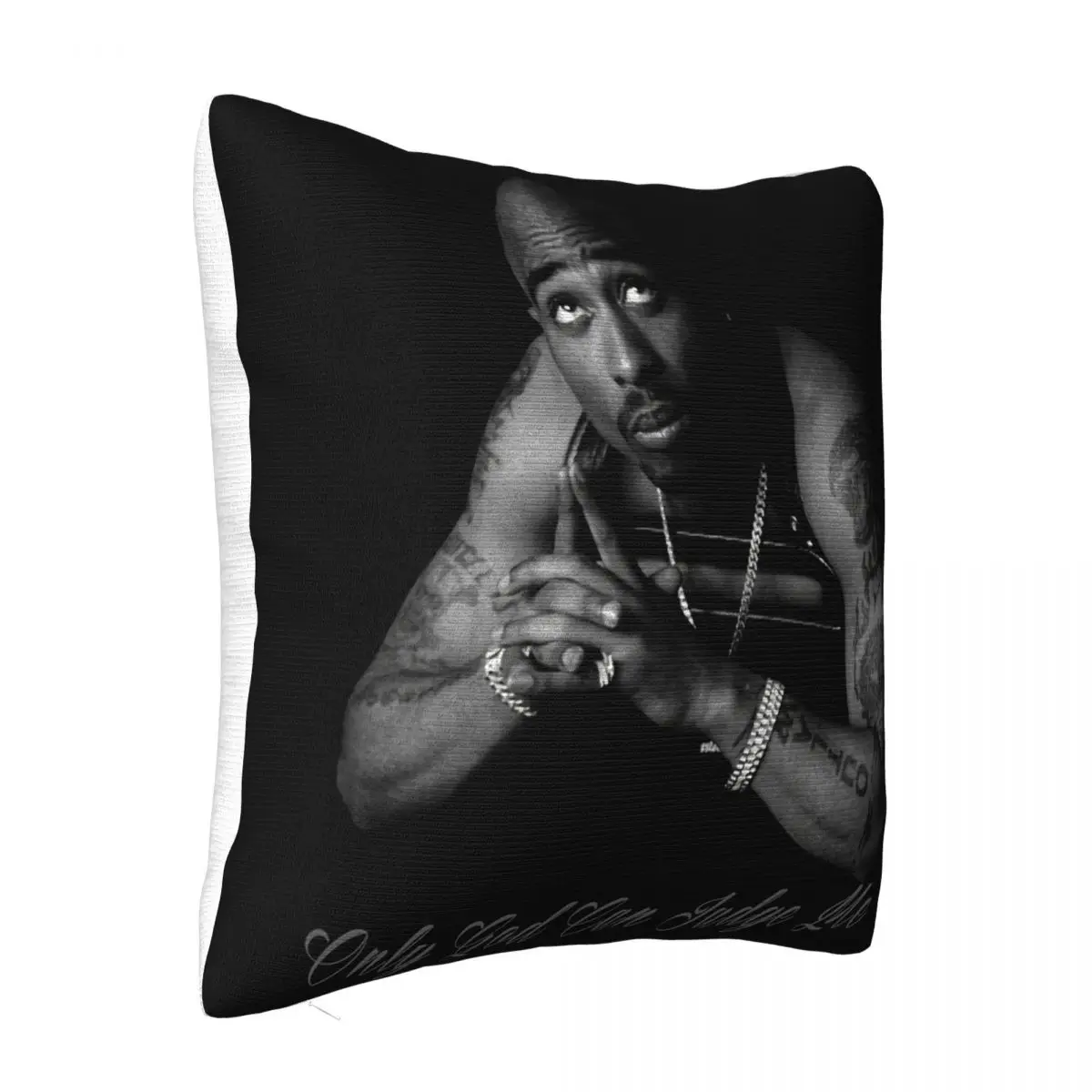 Rare 2Pac Thug Life Tupac Shakur Only God Can Judge Formal Crewneck Creative Funny Vacation Pillow Case