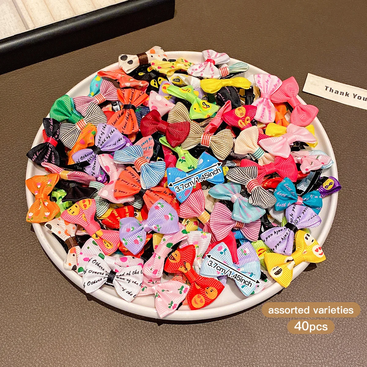 40 colorful styles of random bow hair clips, sweet and cute hair accessories suitable for daily use