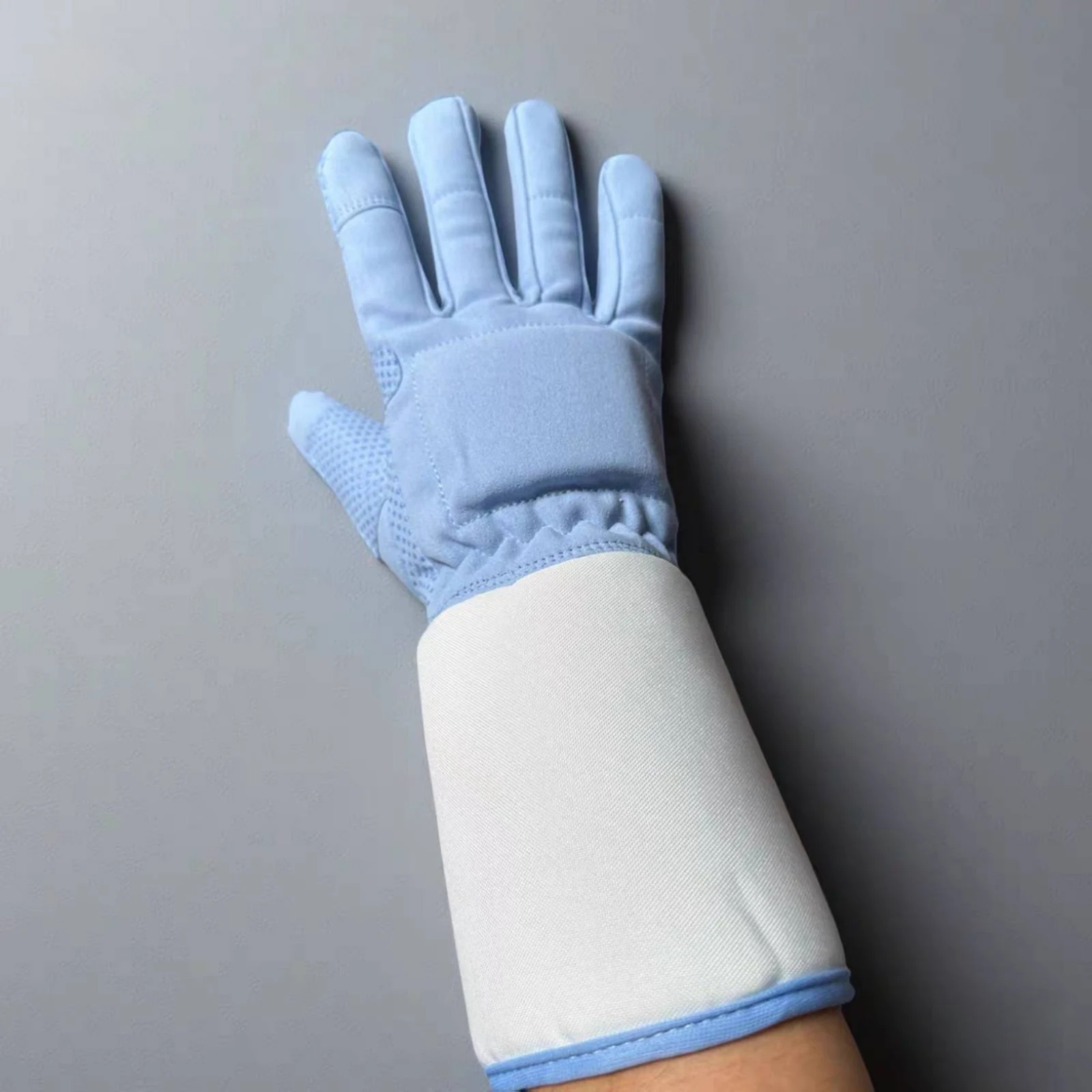 Fencing Glove with Long Safety Cuff Breathable Fencing Glove with Forearm Coverage Cuff Stretch Flexible for Fencers