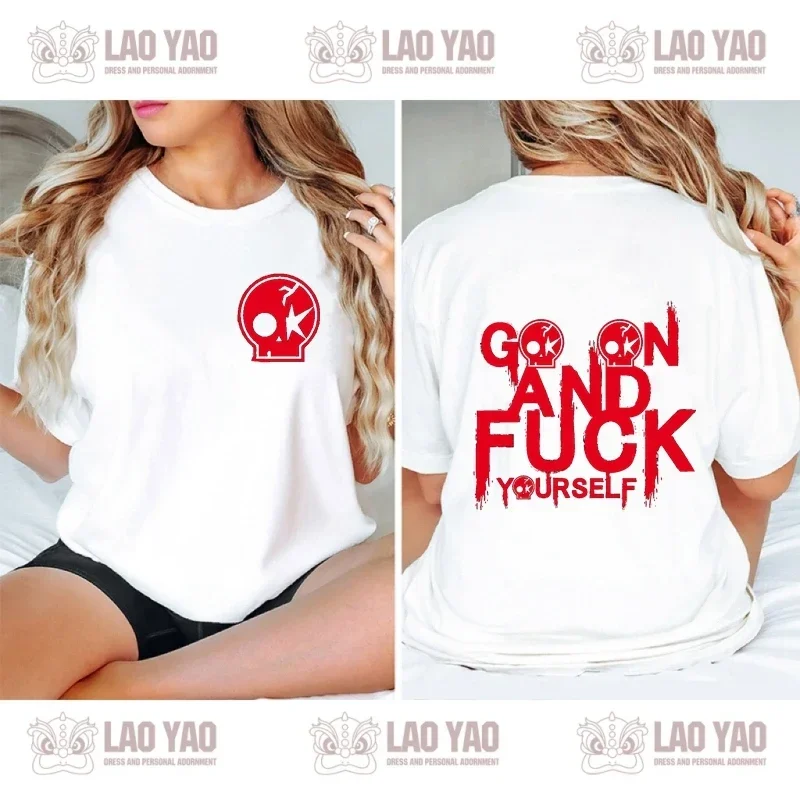 تي شيرت بأكمام قصيرة للرجال والنساء ، ملابس بياقة دائرية ، فرقة يابانية ، خمر ، كاجوال ، صخرة 1 Ok ، نقش مطبوع