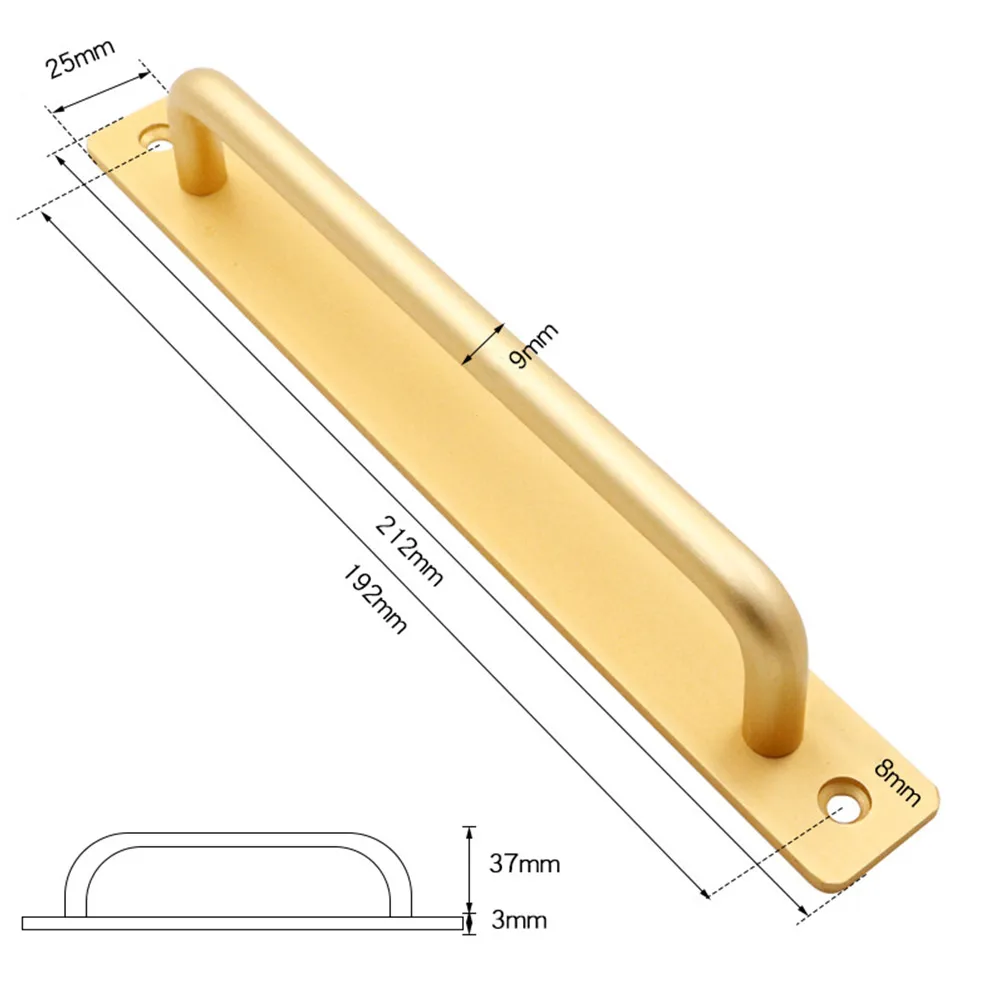 

Sliding Door Handle Aluminum Alloy Pull Push Door Handle For Gate Toilet Door Punch-free Pulls Furniture Hardware