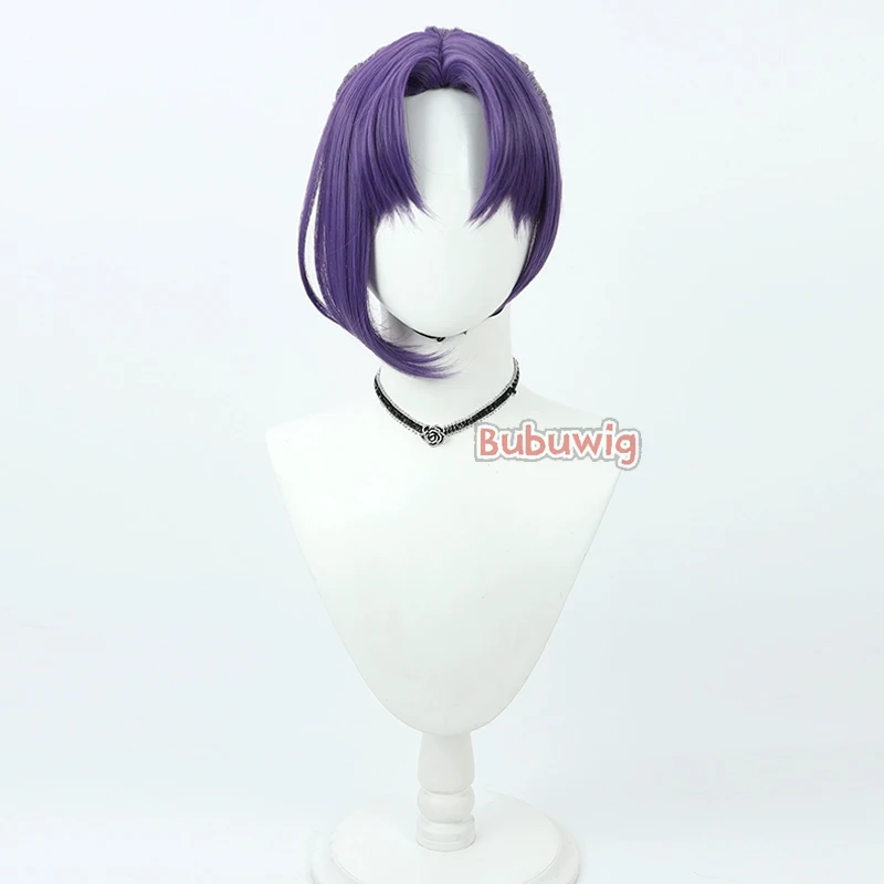 Bubuwig Synthetic Hair Asahina Mafuyu Cosplay Wigs Project Sekai: Colorful Stage feat. Purple Ponytail Cos Wig Heat Resistant