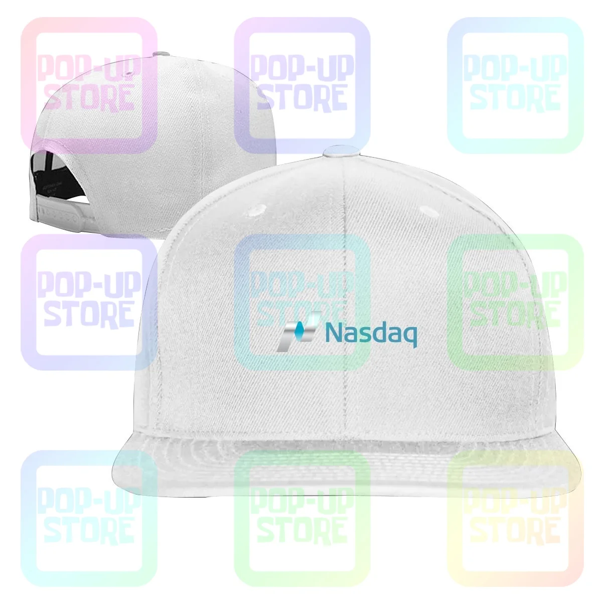 Nasdaq Logo Stock Market Investor Trader Snapback Cap Baseball Caps Casual Classic Comfortable