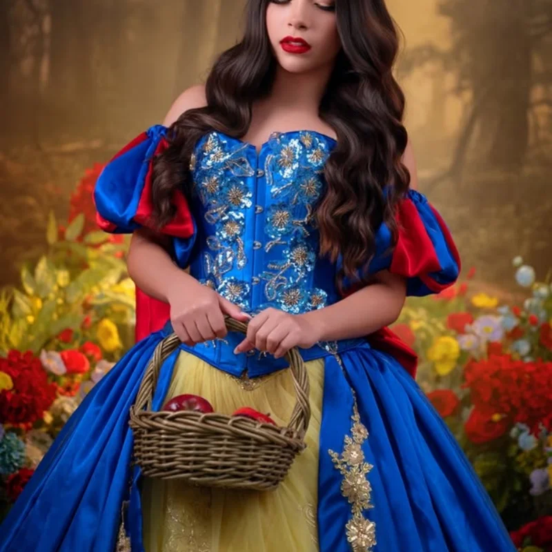 

fairy tale Off Shoulder Quinceanera Dress Tull sequins crystal ruffle Bow vestidos de 15 Quinceanera ﻿Customized