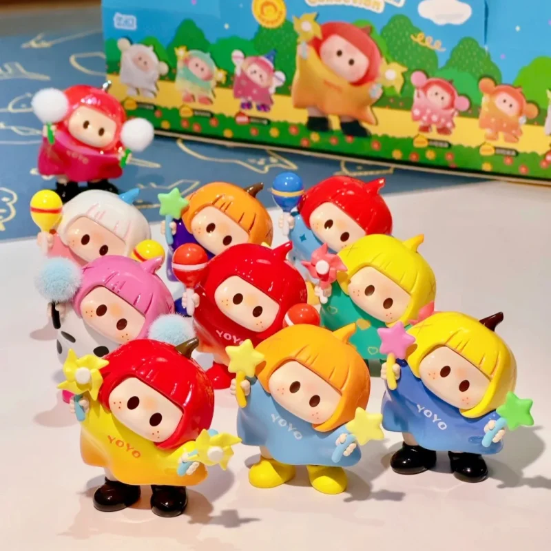 

В наличии yoyo, милая серия с кривой головой, модная слепая коробка, милая модель, украшение для рабочего стола ручной работы, женский подарок-сюрприз