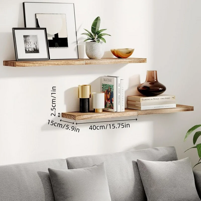 

1pcs wooden wall mounted shelf-living room, kitchen, straight shelf, wall mounted storage and organizing rack,bathroom organizer