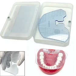 Dental Guide Plate Arrangement on Denture for Complete Denture Alignment Dental Lab Measurement Tools Transparent Blue ﻿