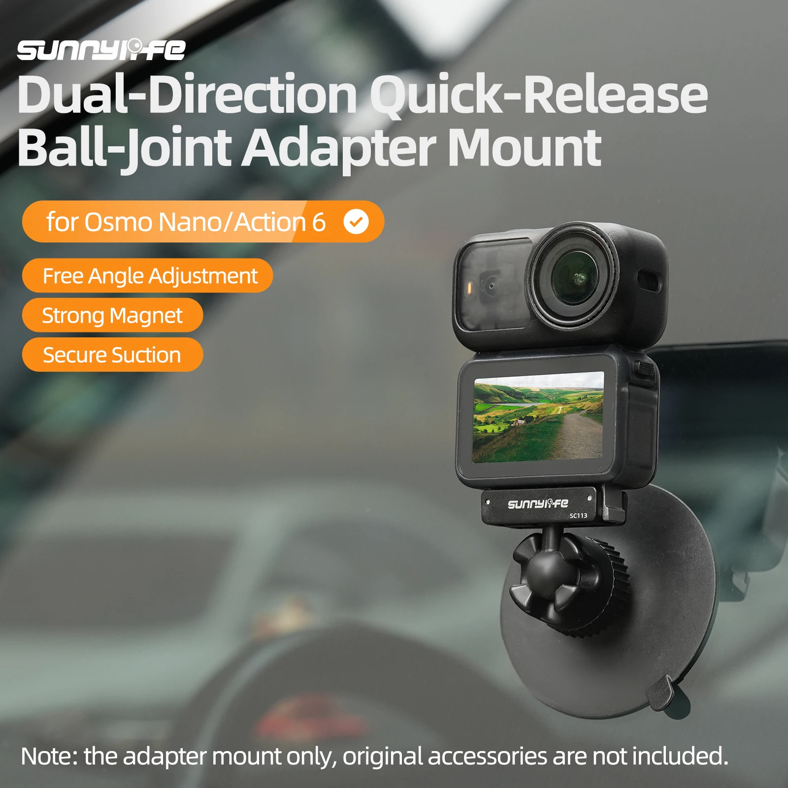 �y�Z�[�����zSunnylife DJI Osmo Nano/ACTION 6 �o�������C�N�C�b�N�����[�X�{�[���w�b�h�z�Ճ}�E���g�A�N�V�����J�����A�N�Z�T���[