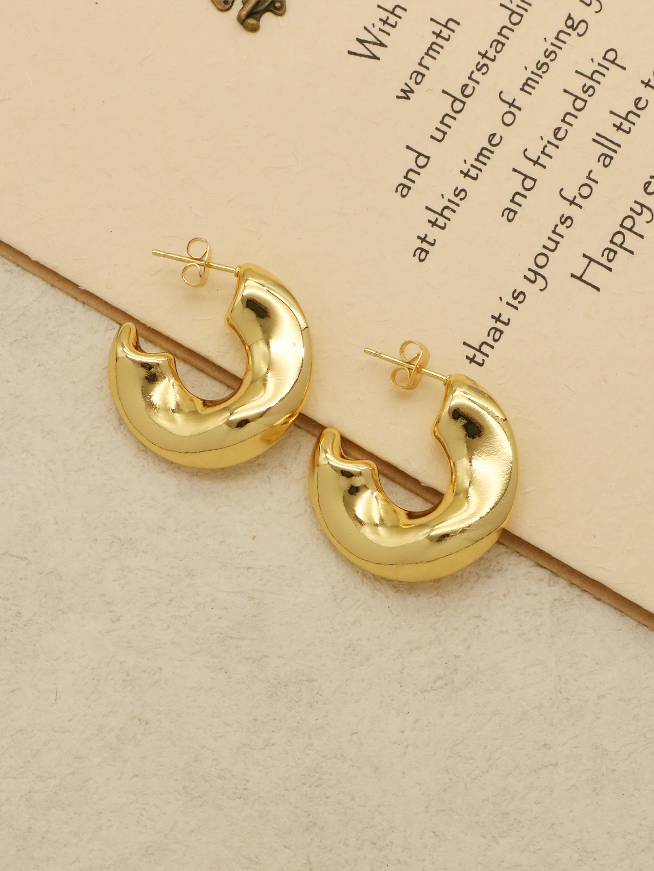 1Pair/2Pcs Natural Gold Hollow Entangled Tree Vine Love Earrings Gold Color Stainless Steel Women's Jewelry