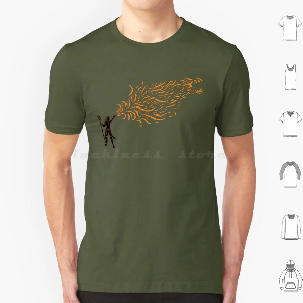 Dragonfire T Shirt Cotton Men Women Diy Print Dragon Magic Fantasy Dnd And Pathfinder