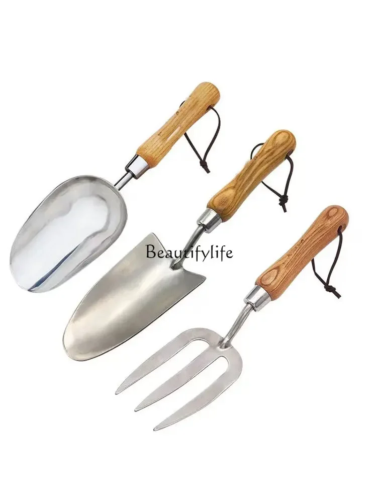 Household Planting Tools Suit Planting Flowers and Vegetables Digging Pot Changing Loose Soil Shovel Three-Piece Set