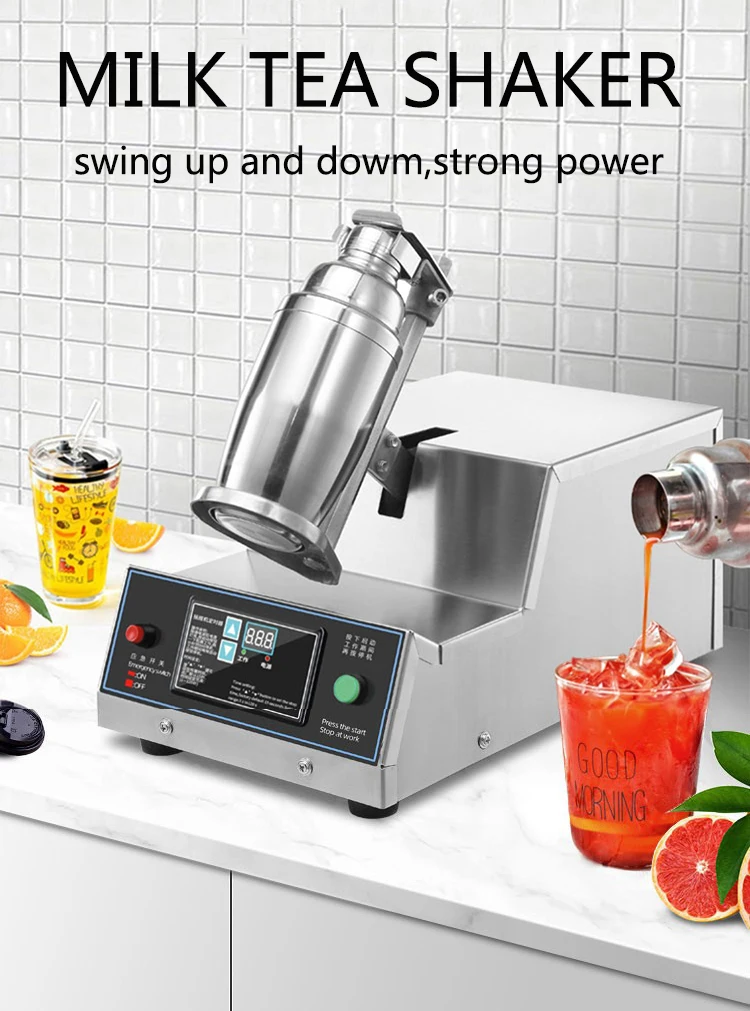 Stainless Steel Commercial Horizontal Bubble Tea Shaker Milk Tea Shaker Machine