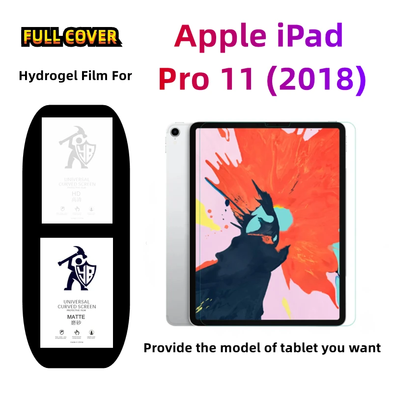 

2pcs Matte Hydrogel Film For Apple iPad Pro 11 (2018) HD Screen Protector For iPad Pro11 (1st generation) A2013 A1934 A1980 1979