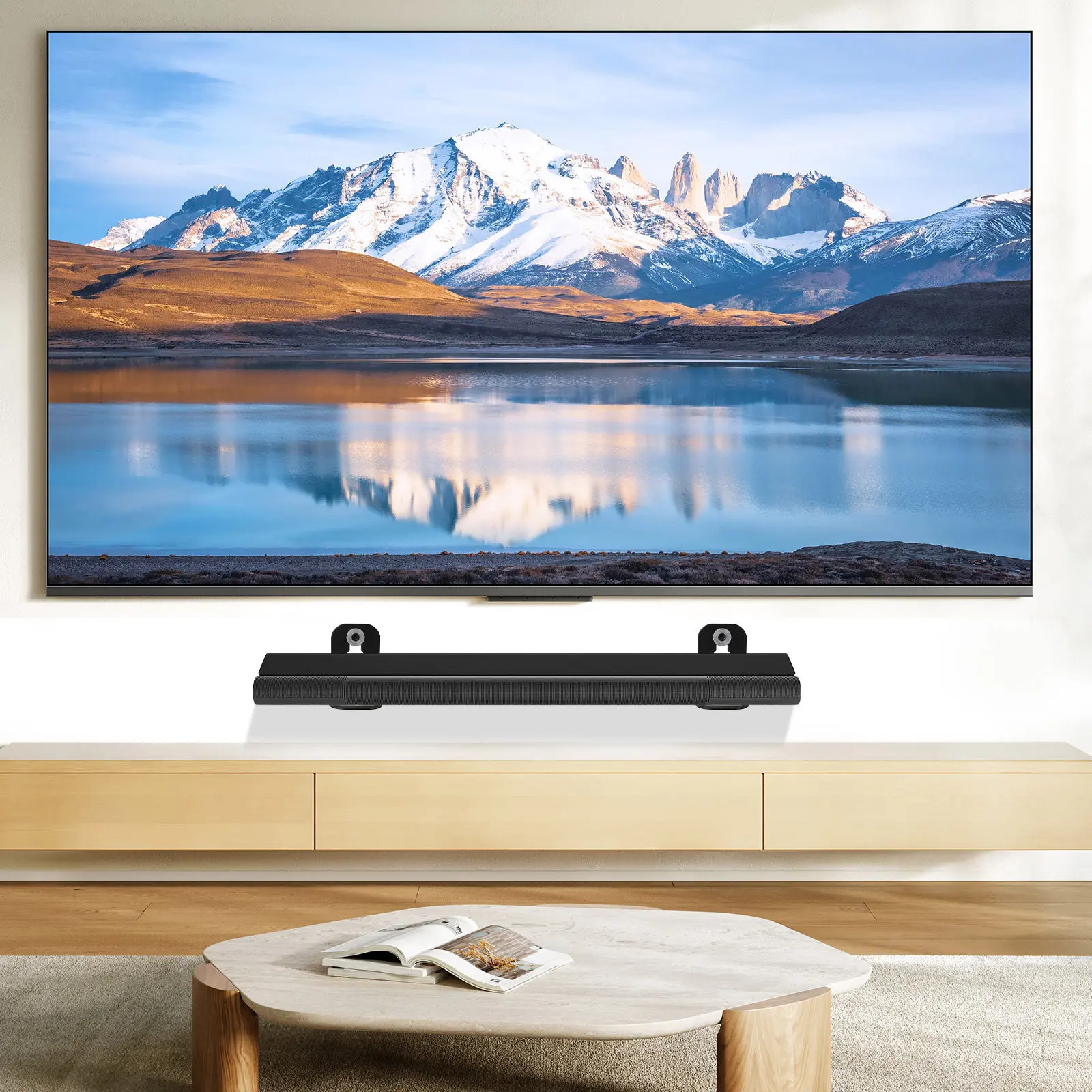 Soundbar Wall Mount Bracket Universal - 1 paar universele wandbeugels voor soundbars,