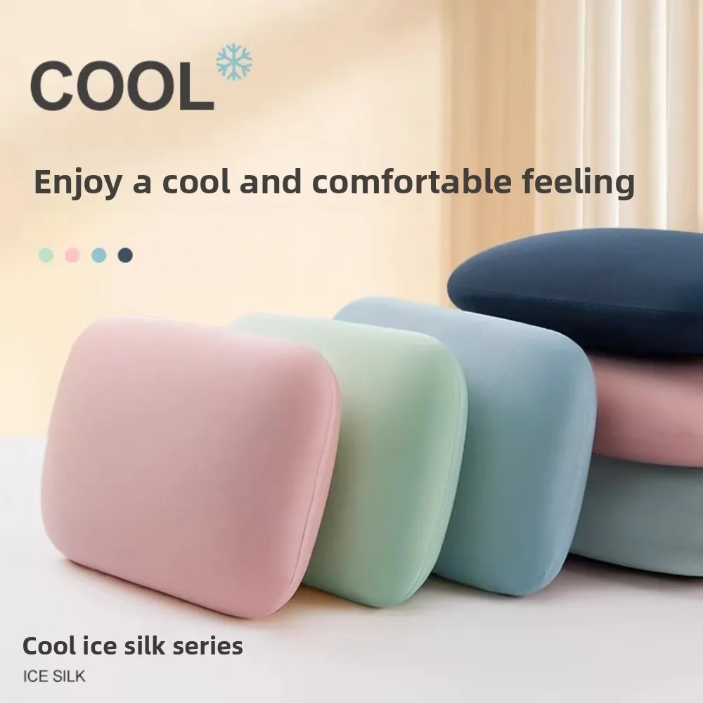 Office Nap Pillow Memory Foam Slow Rebound Ice Silk Cooling Portable Cervical Support Multifunction Sleeping Desk Office