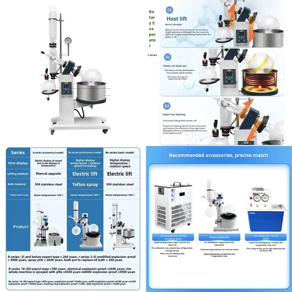 2L Rotary Evaporator Laboratory Small Vacuum Purification Oxidation Value Made in China