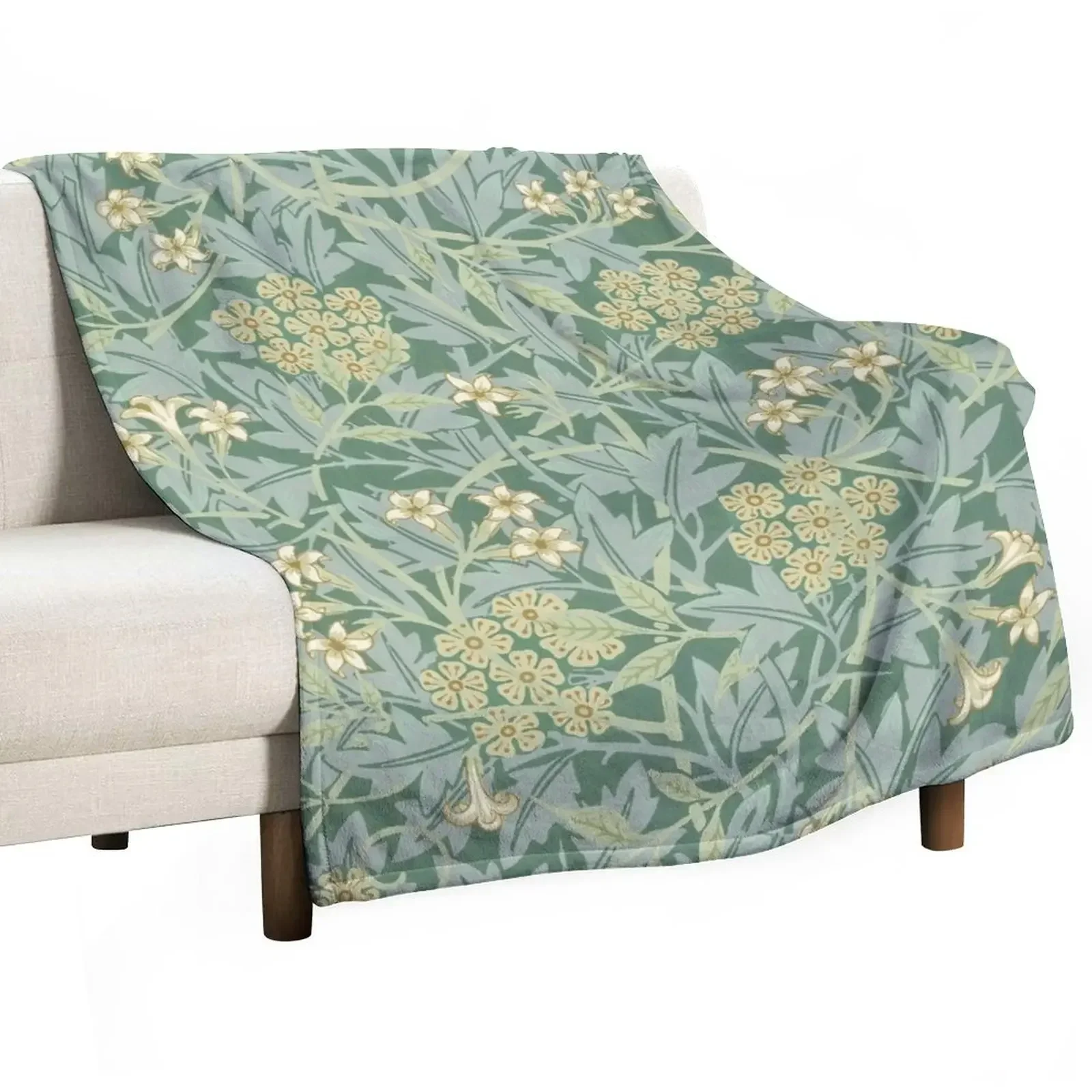 

Jasmine by William Morris Throw Blanket For Decorative Sofa Giant Sofa Plaid Blankets