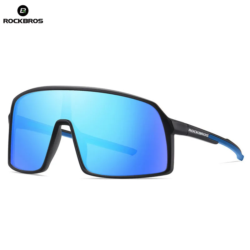 ROCKBROS's new TR90 one-piece large-frame sunglasses polarized sports sunglasses riding sunglasses goggles