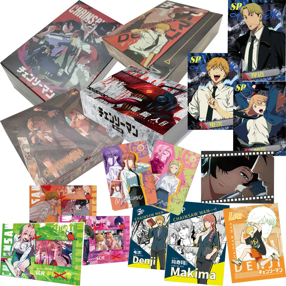Classic Japanese Anime Chainsaw Man Collection Card for Adult‌ Exquisite Characters Stylish Charm Close-up Cards Birthday Gifts