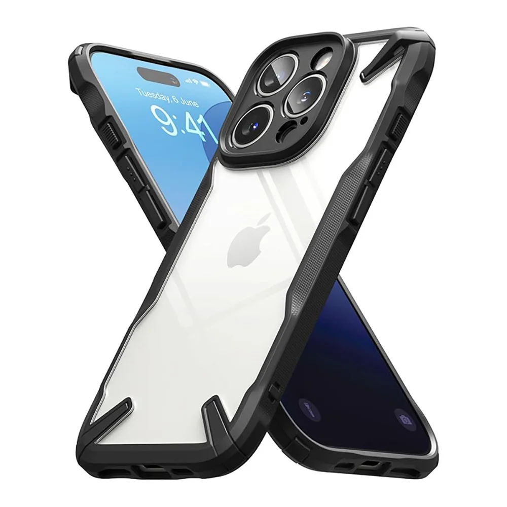 Ringke Fusion-X Compatible with iPhone 16 Pro Max (2024) Case  Soft TPU Frame Transparent Hard PC Back Hybrid Cover